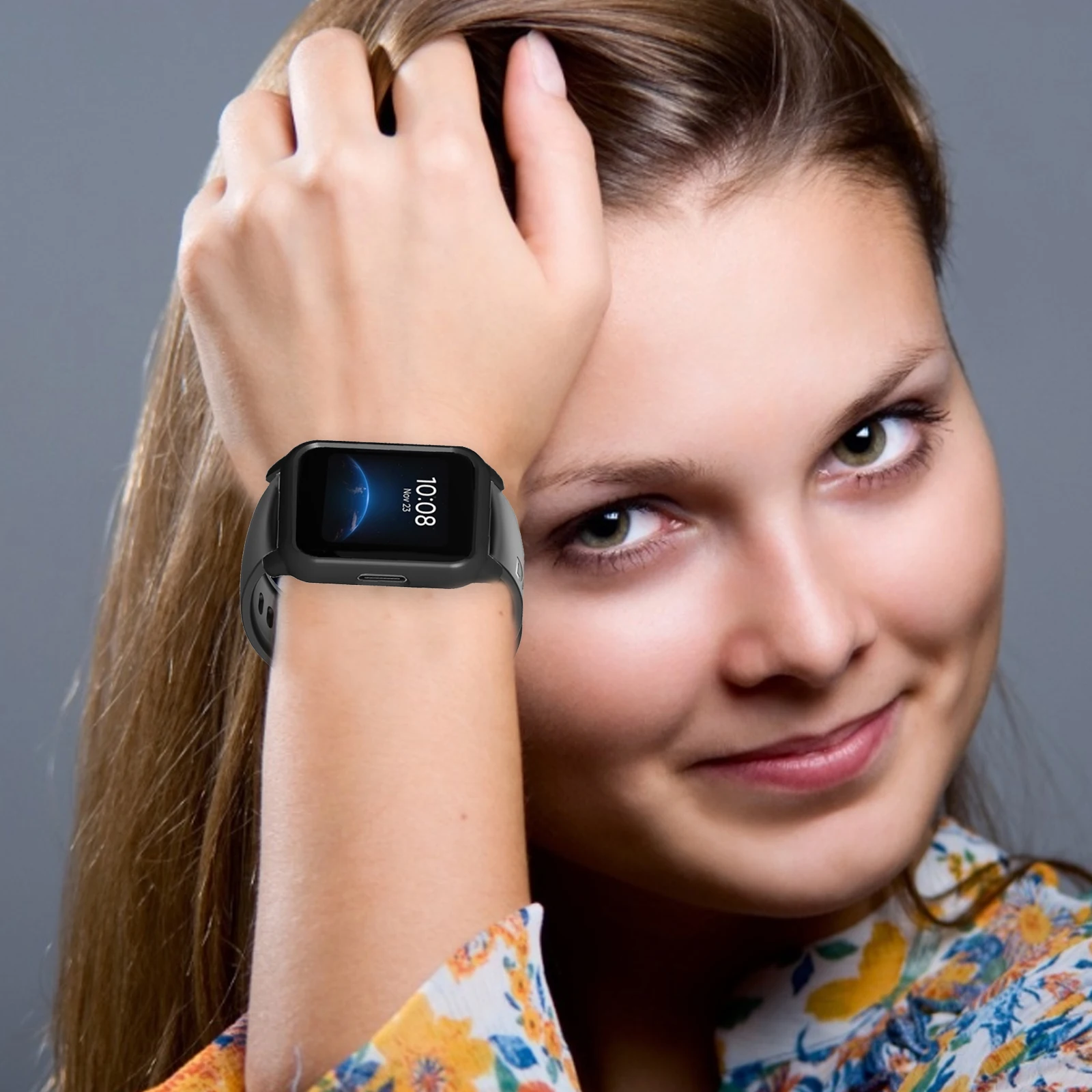 

Smartwatch Protective Case Anti-falling Cover Anti-scratch High-hardness Black Modern Accessories