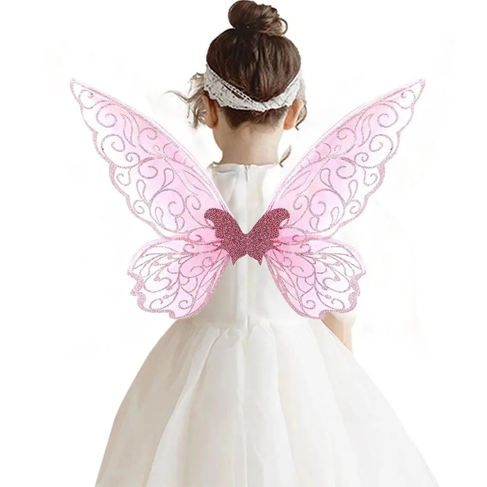 

Colorful Butterfly Fairy Wings Sparkle Organza Princess Butterfly Wing Handmade Elf Wings Costume Halloween Party