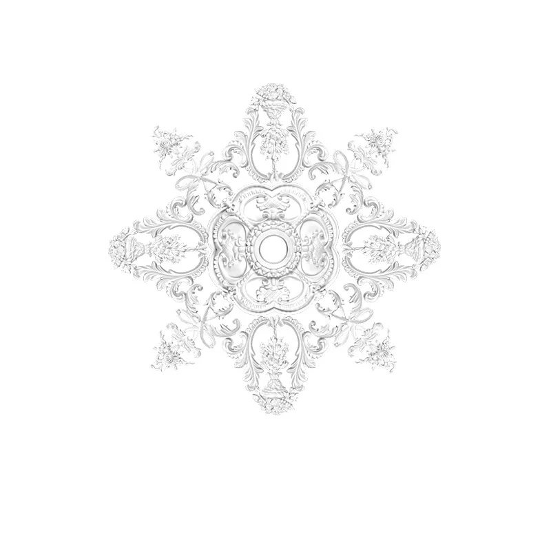 PU light panel imitation gypsum European French ceiling round lamp holder modeling lamp pool 112cm parquet light panel