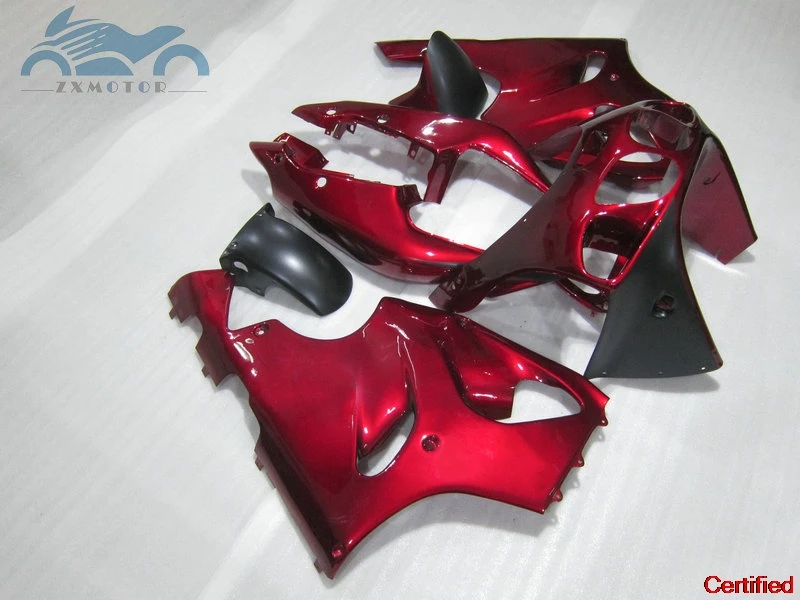 Hot sale motorcycle fairing kits for Kawasaki Ninja ZX7R 1996 1997 2002 2003 ABS plastic fairings kit ZX 7R 96-03 dark red parts view 3