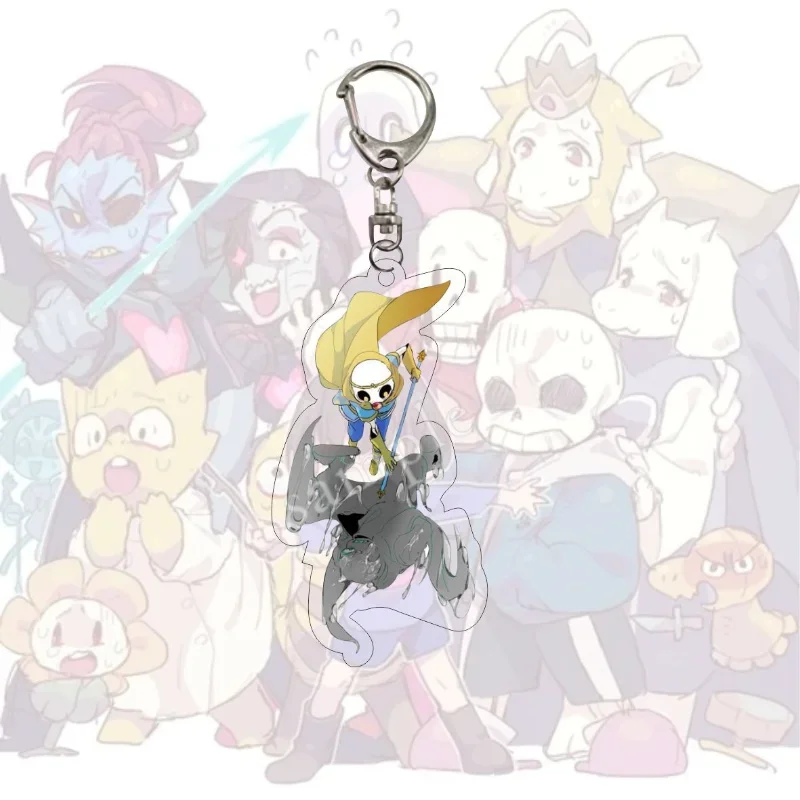 Frisk Toriel Asriel Dreemurr Papyrus Popular Game-related Acrylic Keychains Creative Campus-related Pendants Lanyard Keychain