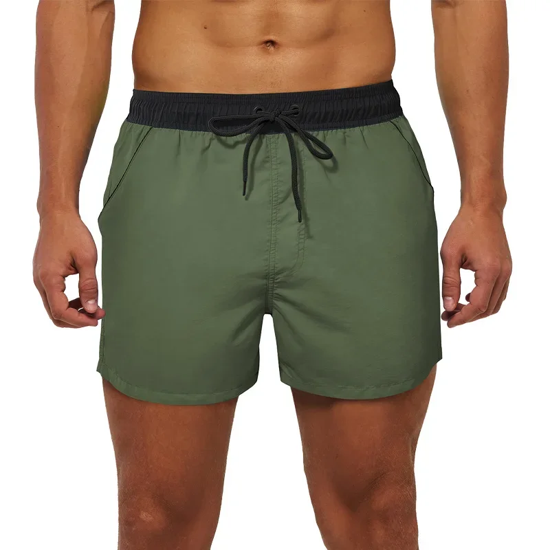 Maillots de bain en maille pour hommes, shorts de bain pour hommes, maillots de bain pour hommes, maillots de bain de surf, pantalons de sport de plage, vêtements de planche, été, nouveau