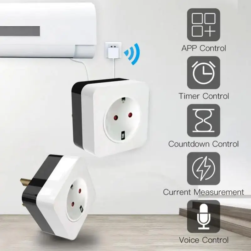 

WiFi Air Conditioner Wall Plug Socket Outlet Companion IR Remote Controller Smart Life Tuya Work with Alexa UK US DE