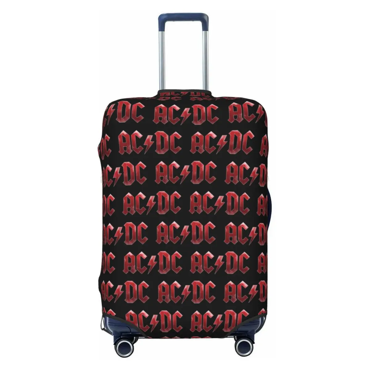

Custom Red AC DC Logo Luggage Cover Fashion Heavy Metal Band Music Suitcase Protector Covers Suit For 18-32 inch
