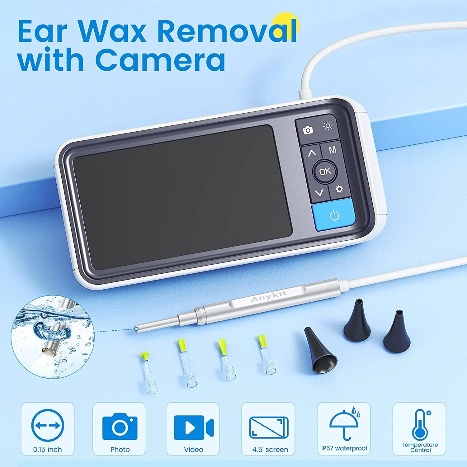 3.9mm 4.3mm Digital Otoscope Accessories Ear Specula Sets Ear Canal Inspection Tools