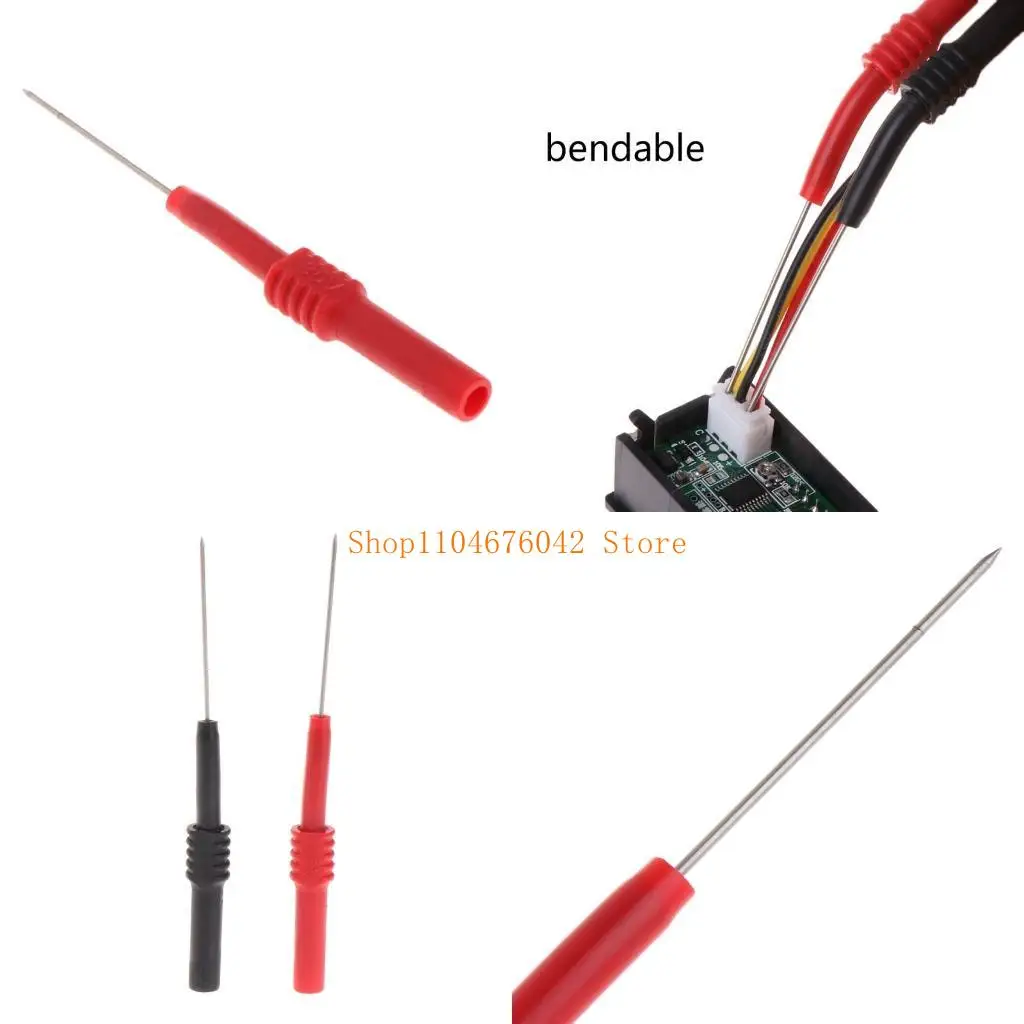 

5asd YT176 Flexible Silicon Back Probe Pin for Back-probing Harness Connectors Automotive Sensors Car Mending L95mm