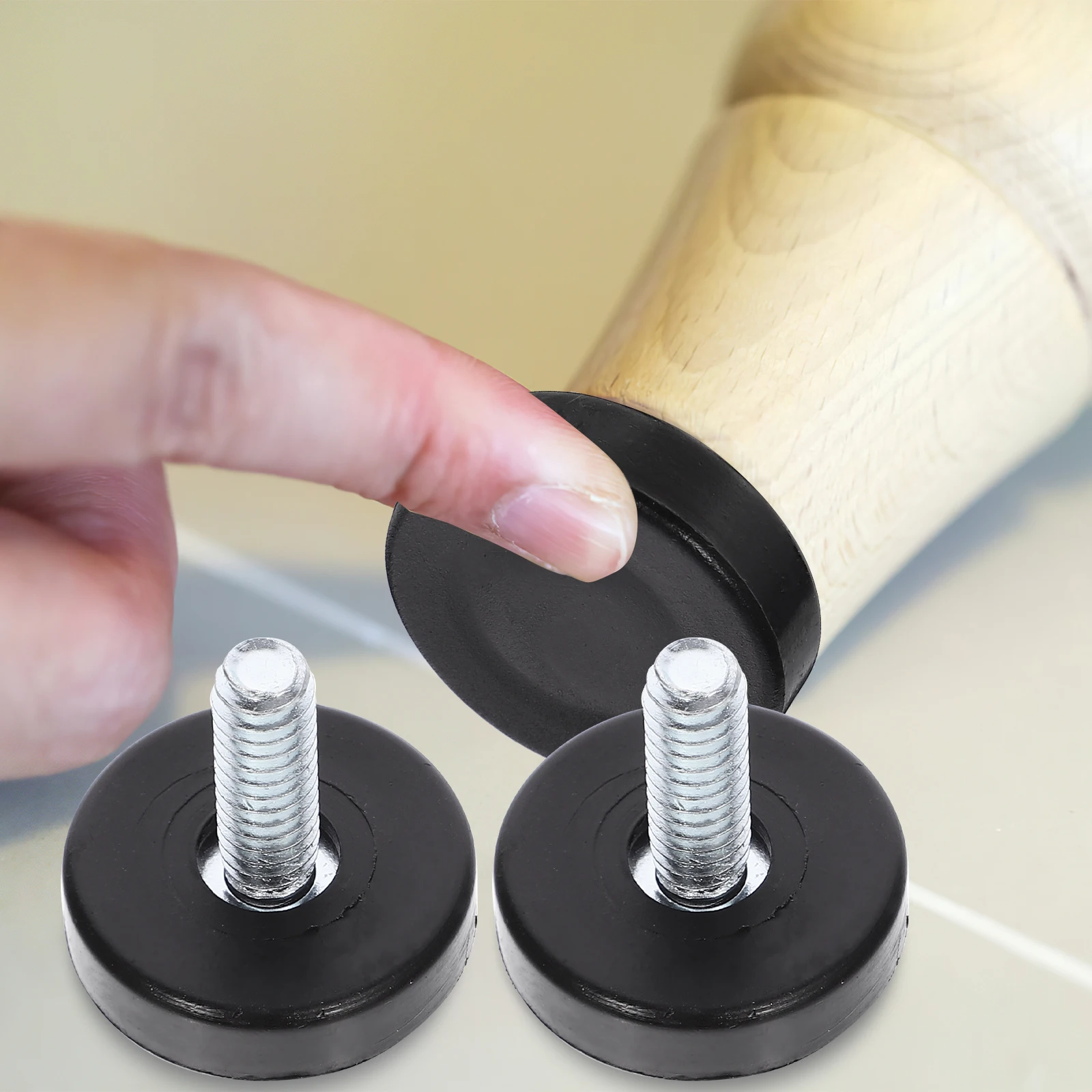 

12pcs Adjustable Furniture Levelers Feet Screw On Table Chair Cabinet Sofa Bed Legs For Heavy Duty Leveling Noise Protection