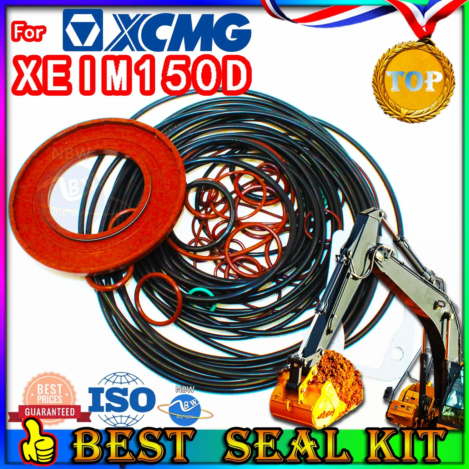 

For XCMG XEIM150D Oil Seal Repair Kit Boom Arm Bucket Excavator Hydraulic Cylinder Bushing FKM High Suppliers Manufacturers Fix