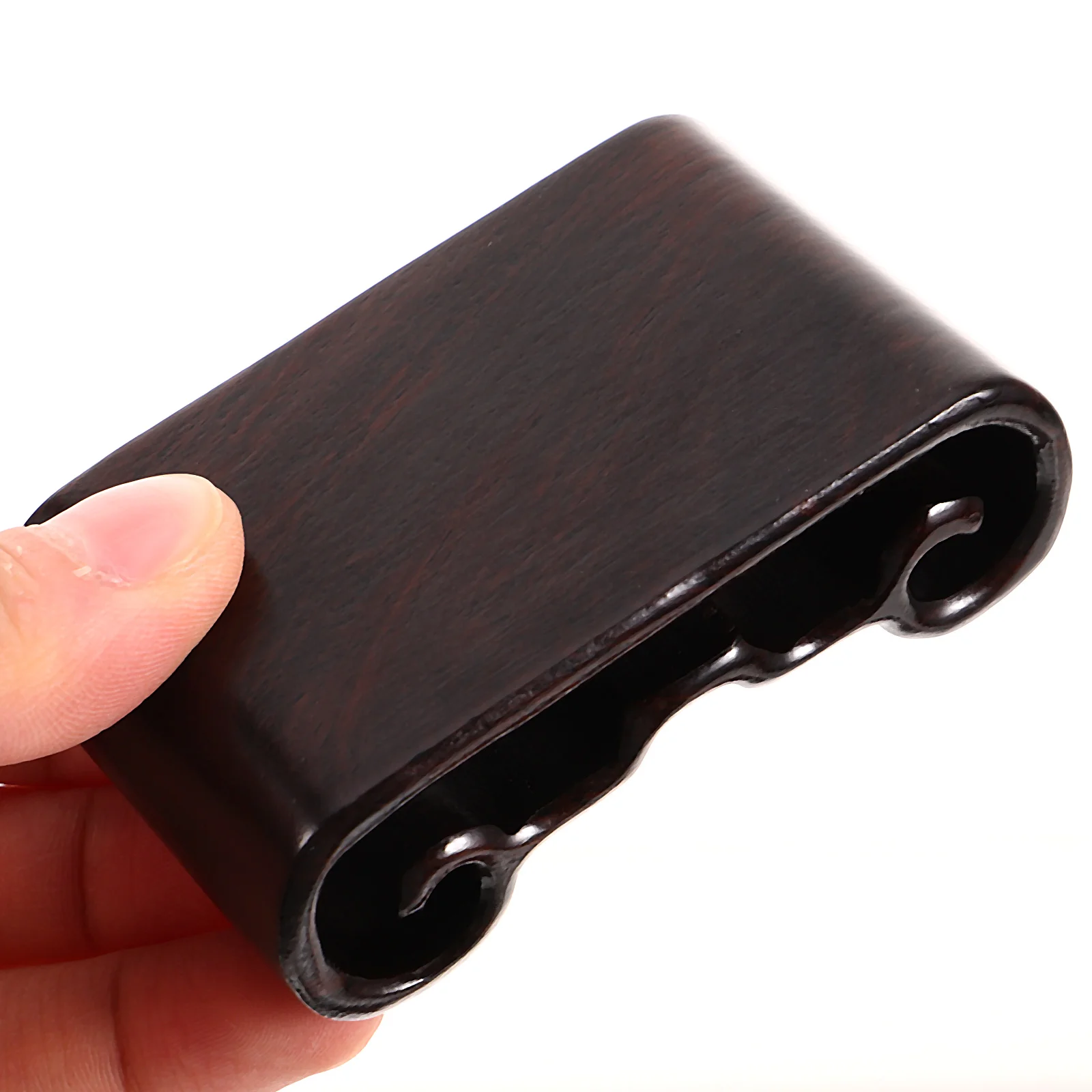 

Wooden Flower Pot Stand Small Book Base Medium Black Long Random Color Carved Red Sandalwood Mini Vase Ornament Base For Indoor