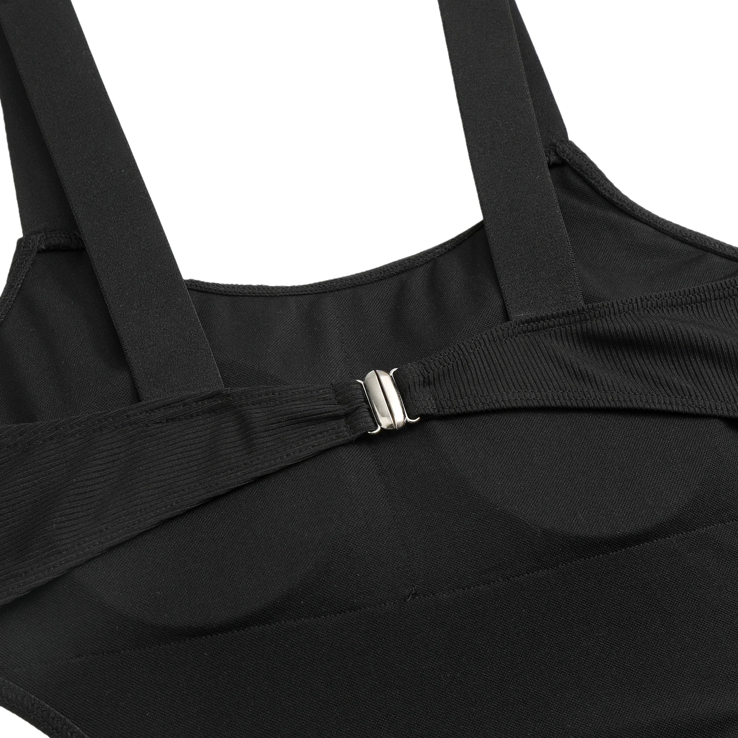 여성용 블랙 리브드 원피스 수영복 섹시한 사이드 컷아웃 배 컨트롤 모노키니 조절 가능한 스트랩 비치 수영복