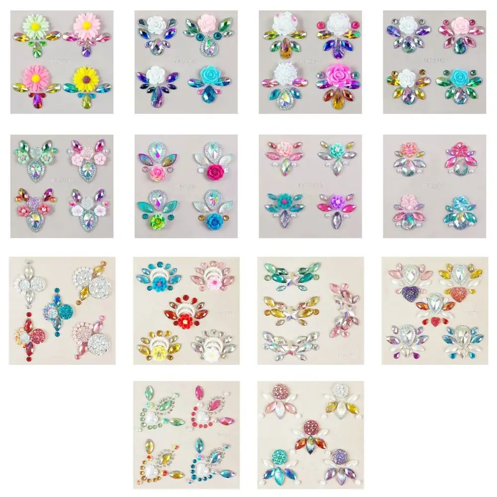 3D Forehead Tattoo Stickers Colorful Glitter Face Body Rhinestone Stickers DIY Face Jewels Children Gem Stickers Kids