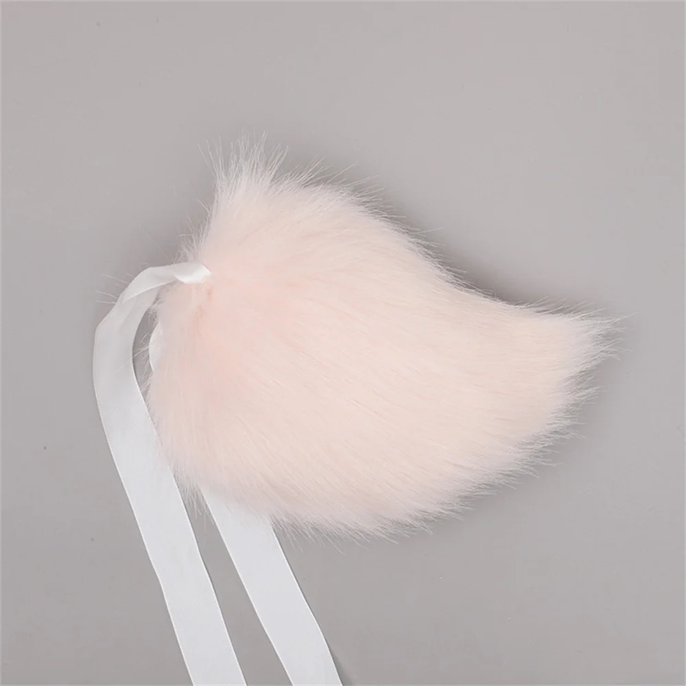 7 Colors Kawaii Rabbit Tail Plush Fursuit Pink Anime Tails Cosplay Costume Props Lolita Bunny Tail for Party Role Play JK Girl