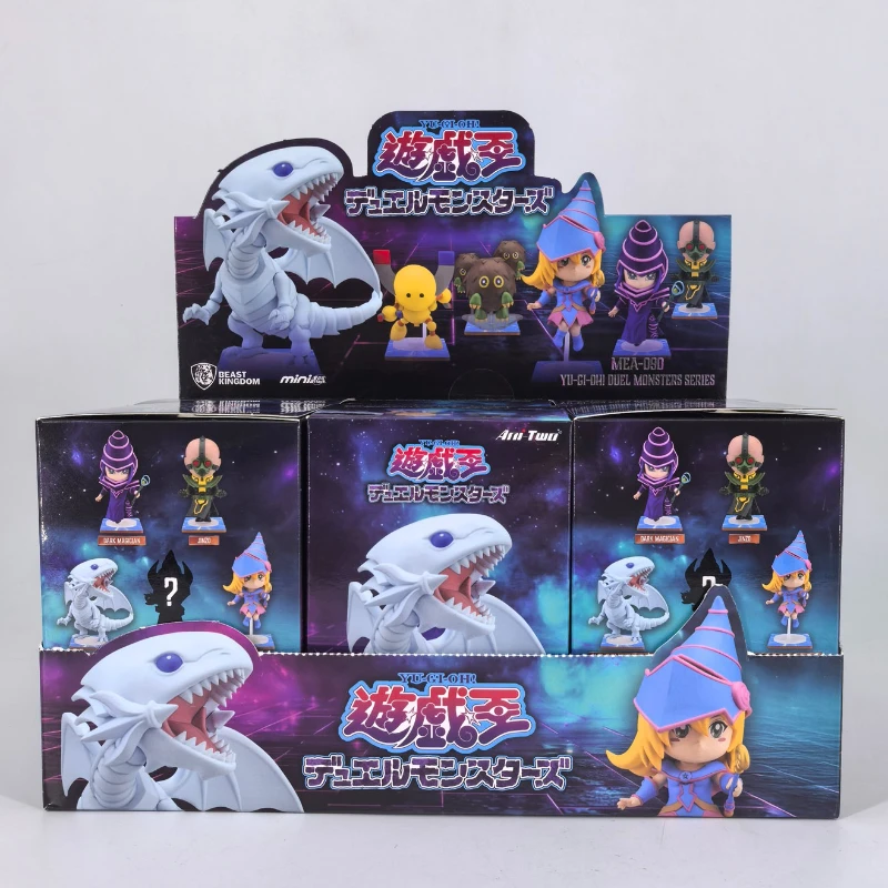 

YU-GI-OH Duel Monsters Series Blind Box Blue-Eyes White Dragon Black Dark Magician Q Figure Model Collection Ornament Kids Gifts