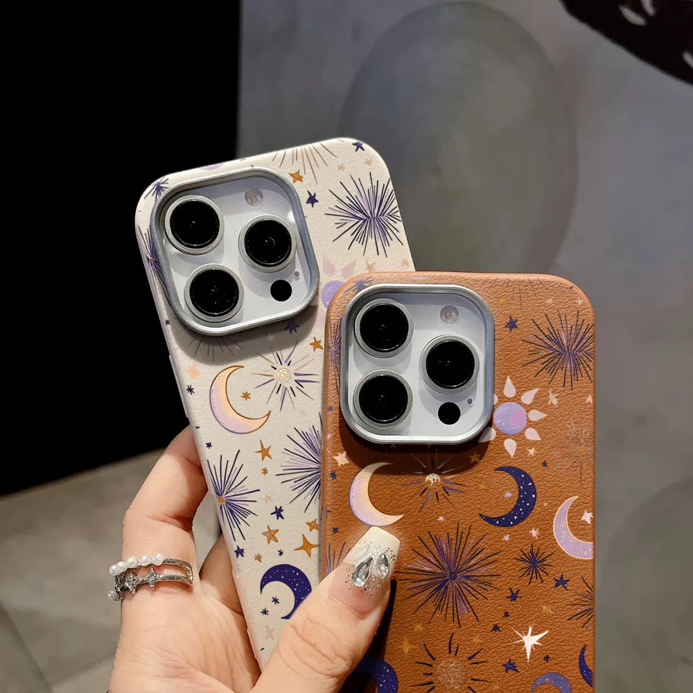 INS Moon Sun Star Luxury Retro Phone Case For Xiaomi Mi Lite 5G Ne Xiaomi For17 Pro Max 13 14 15 12 Pro 12T 13t 14t 15t Fundas view 5