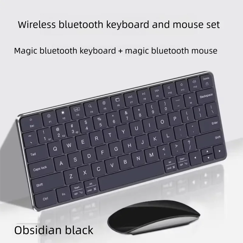 Ifacemall Bluetooth Keybaord Light And Thin Quiet Typing 78 Keys 3 Devices Connected Rechargeable Aluminum Wireless Keyboard