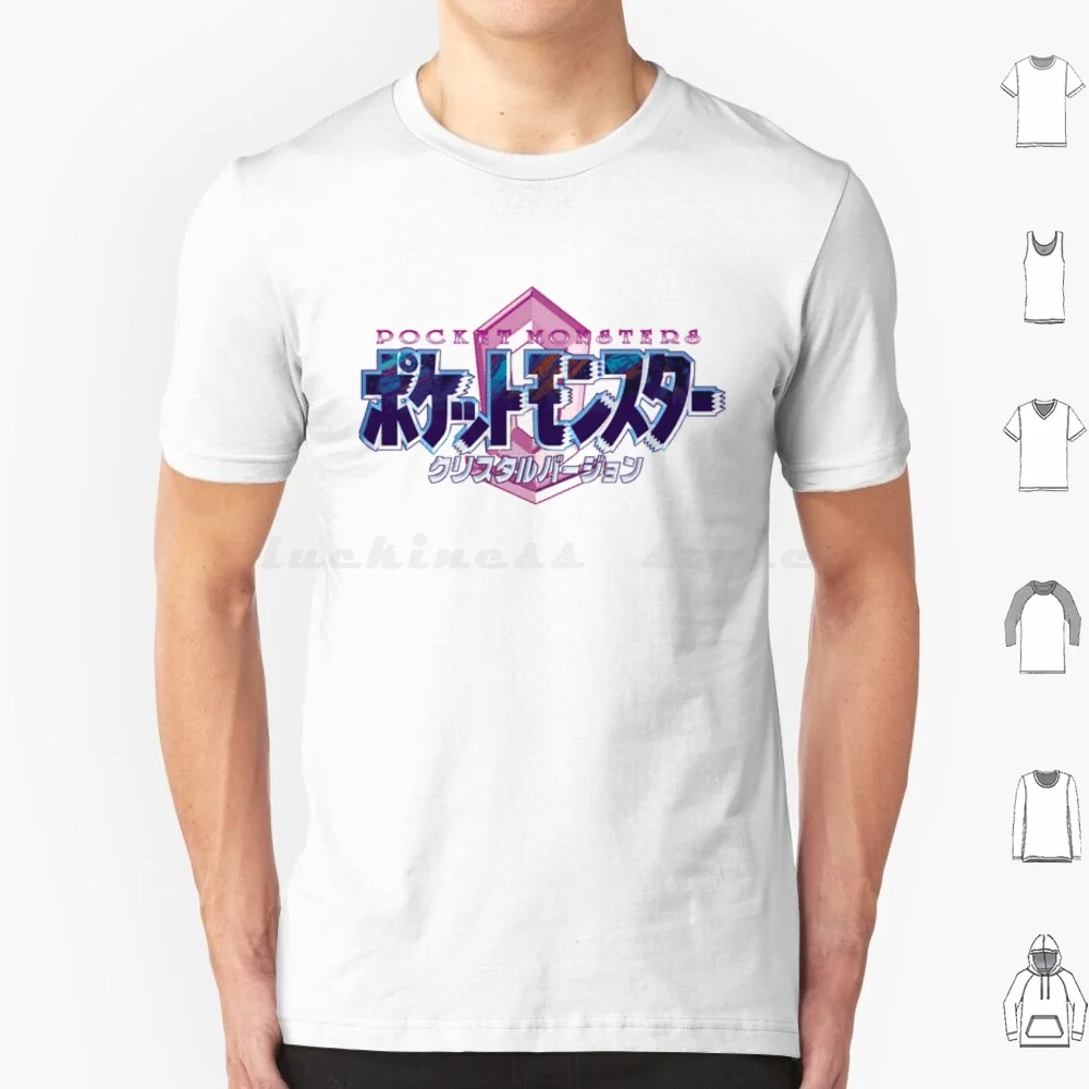Crystal Japanese Logo T Shirt Cotton Men Women DIY Print Game Boy Gbc 90s Cartoon Anime Retro Nerd Geek Vintage