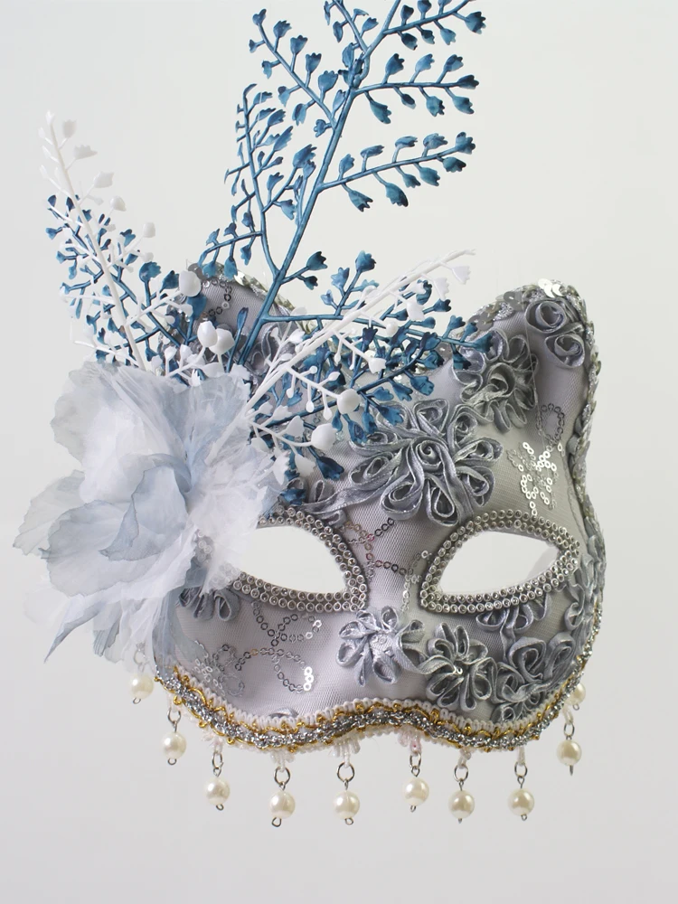 Fox Cat Mulheres Lace Face Mask Cosplay Headwear Masquerade Acessórios Máscaras de festa