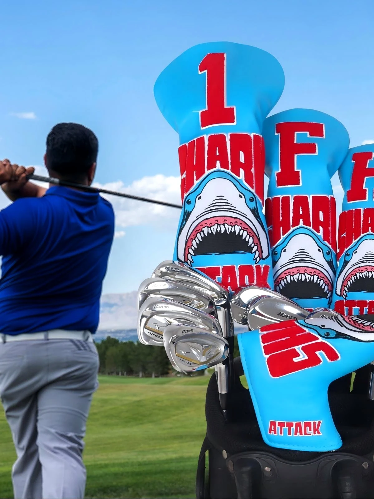 new-golf-club-cap-cover-leather-waterproof-number-one-wood-fairway-wood-hybrid-wood-ut-putter-cover-shark-bcgolf