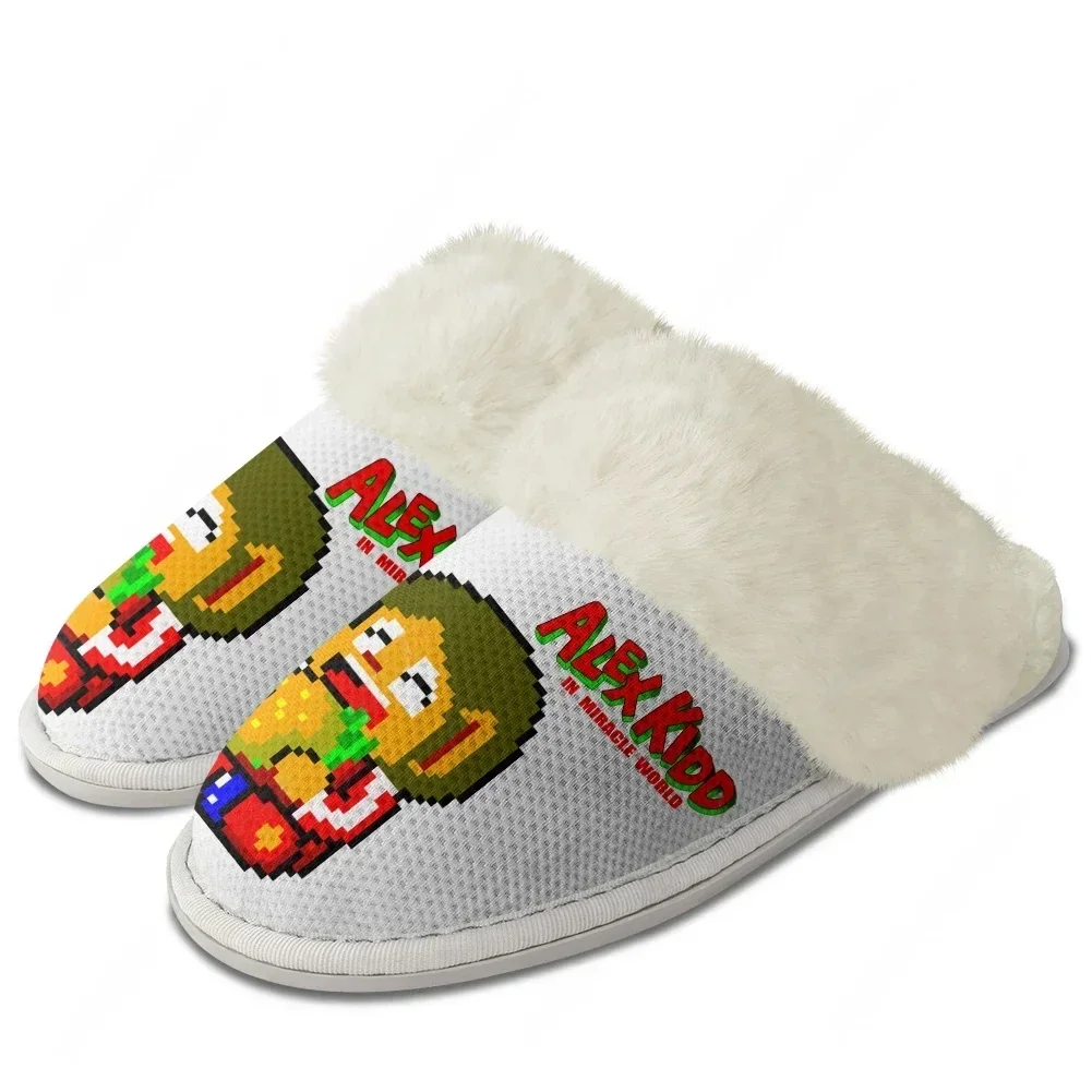 

Плюшевые тапочки Alex Kidd: теплые, легкие, для дома, мужские и женские, хлопковые, для спальни, с возможностью индивидуального дизайна, термоизолированные, DIY