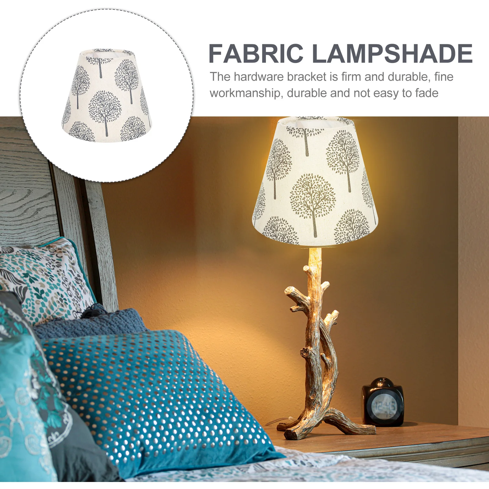 

Elegant Cloth Lampshade for Household Use Modern Simple Light Cover for Ceiling Or Hanging Lamp Warm Retro Style Decorative Lamp