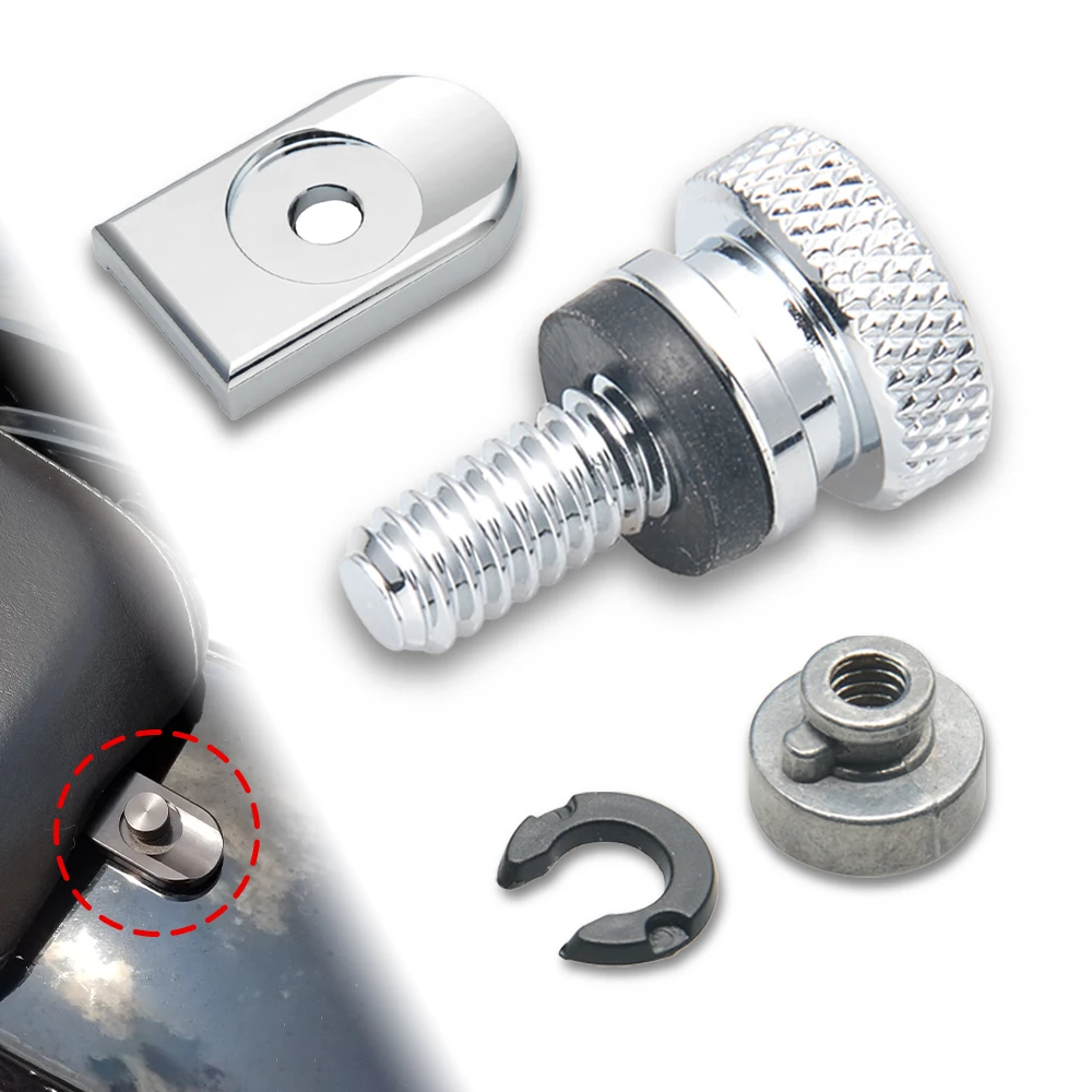 

Chrome Motorcycle Rear Fender Seat Bolt Tab Screw Nut Knob Cap Cover Fit For Harley Touring Street Glide Road Glide Dyna Softail