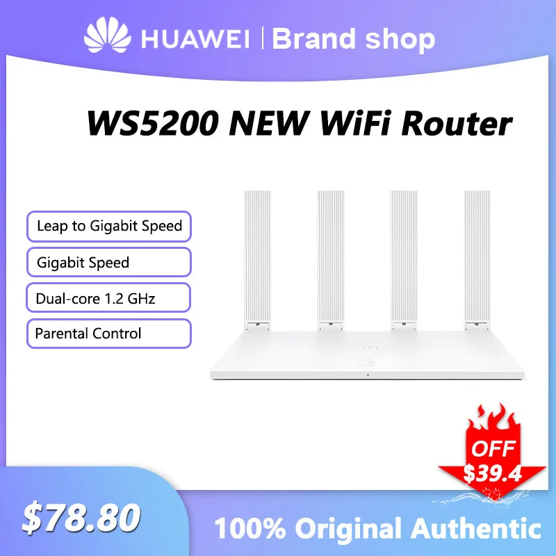 Huawei-enrutador WS5200 Original, repetidor WiFi de doble núcleo, Gigabit, 2,4 GHz, 5GHz, 4 antenas de alta ganancia, extensor inalámbrico, amplificador de señal