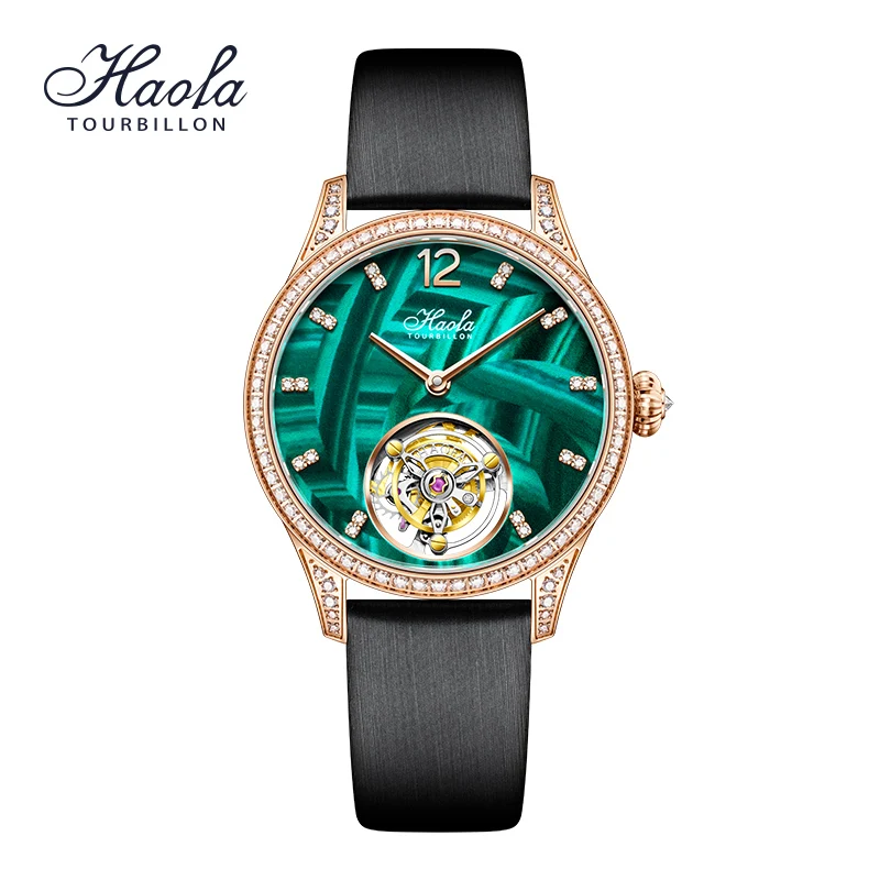 Haofa Ladies Manual Flying Tourbillon Watch Luxury Limited Sapphire Mechanical Watches for Women relogio feminino Elegance 1809