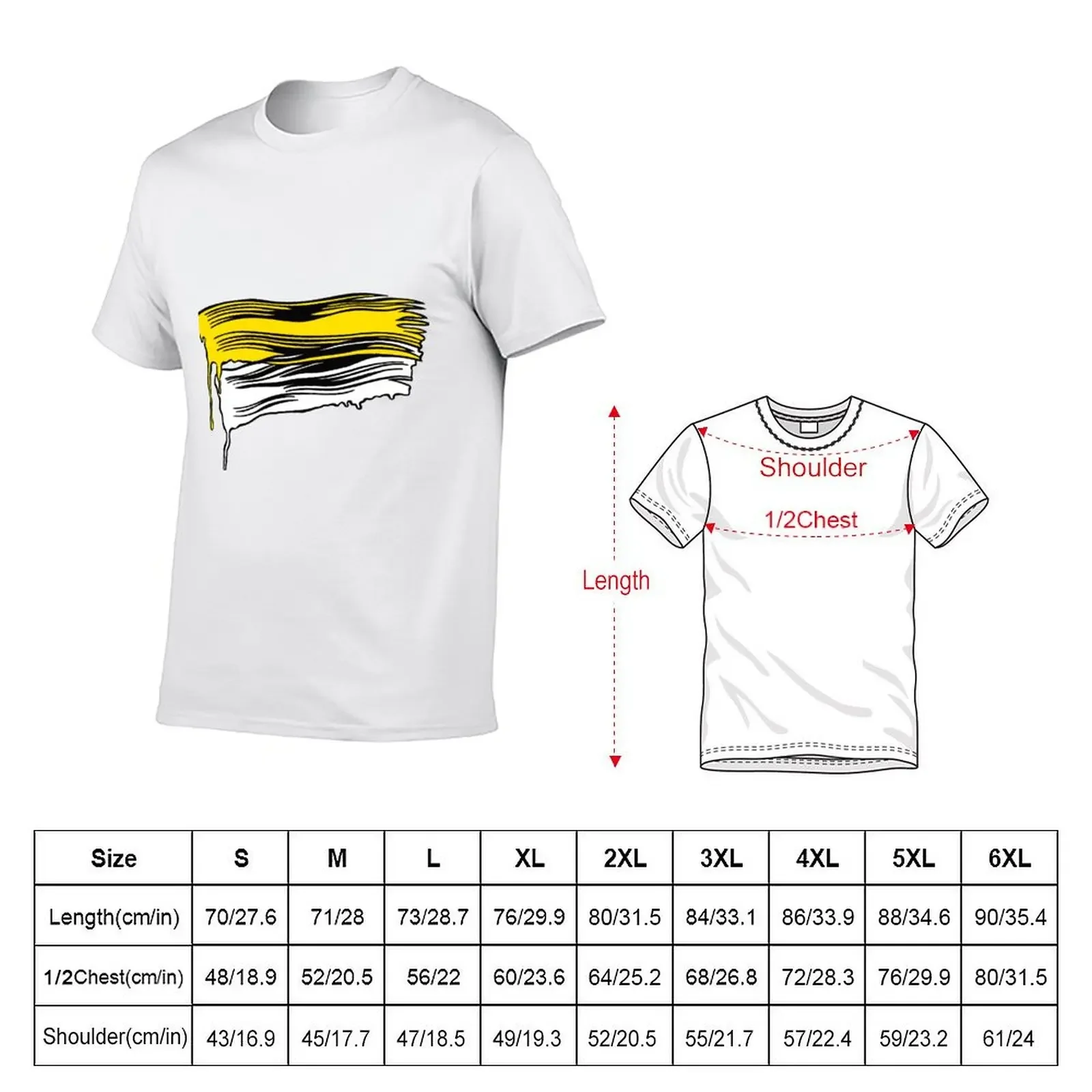 Lichtenstein Brush Strokes: Yellow T-Shirt fashion shirts tees boys whites rapper graphic tees shirts men