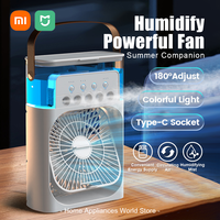 Xiaomi Humidifying Fan 600ML Type-C Port 180°Rotation Adjustable Colorful Light Silent Home Outdoor Portable Air Conditioner Fan