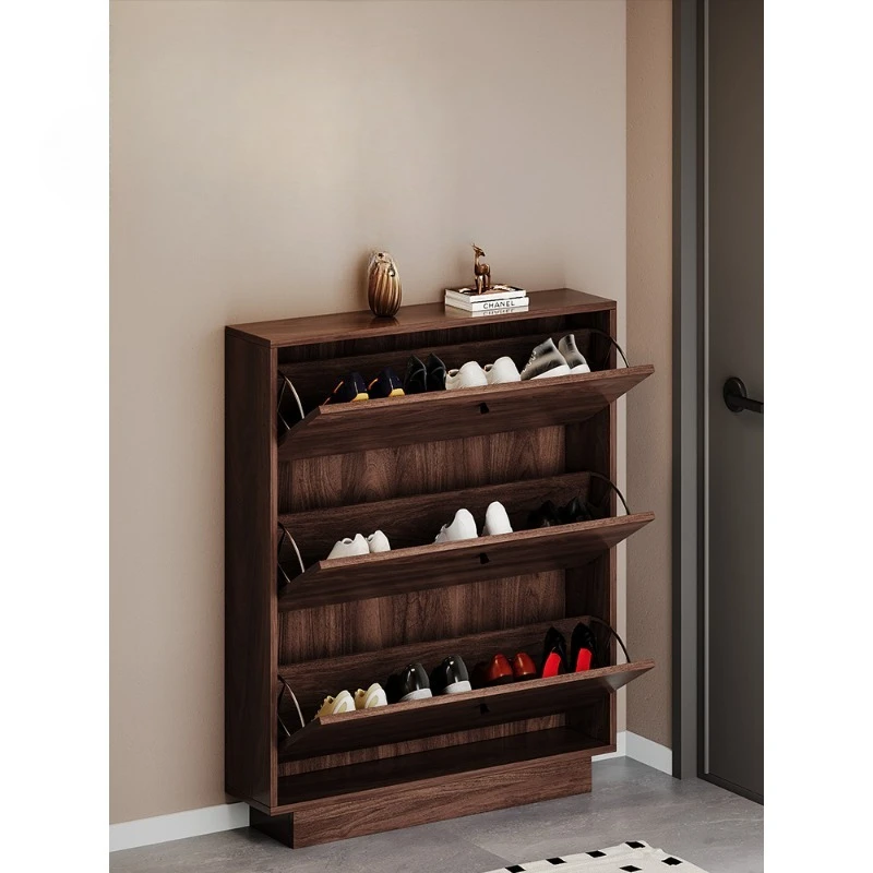 

Входной ультратонкий шкаф для обуви, 20 см, опрокидывающееся ведро, шкаф для обуви, домашняя дверь, шкаф для хранения большой емкости, современный