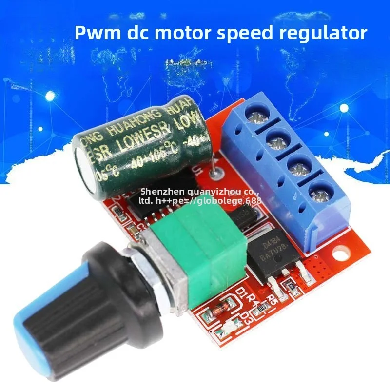 

PWM DC Motor Governor 5V-35V Speed Control Switch 5A Switch Function LED Dimmer
