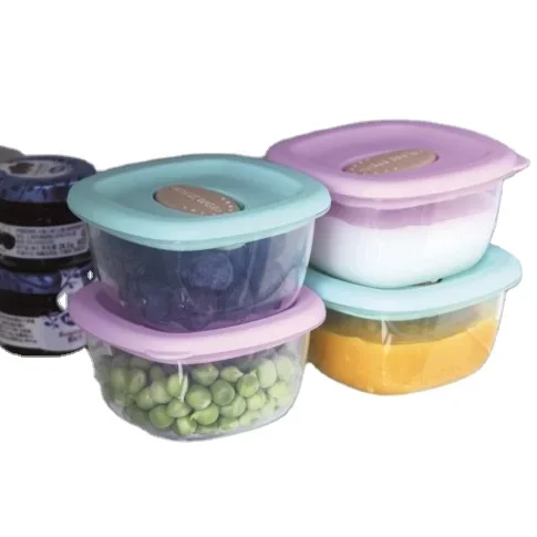 hot selling New 4 Pack 4 Ounce BPA free Reusable Baby Food Storage box  Take Way Small Complementary Plastic Container