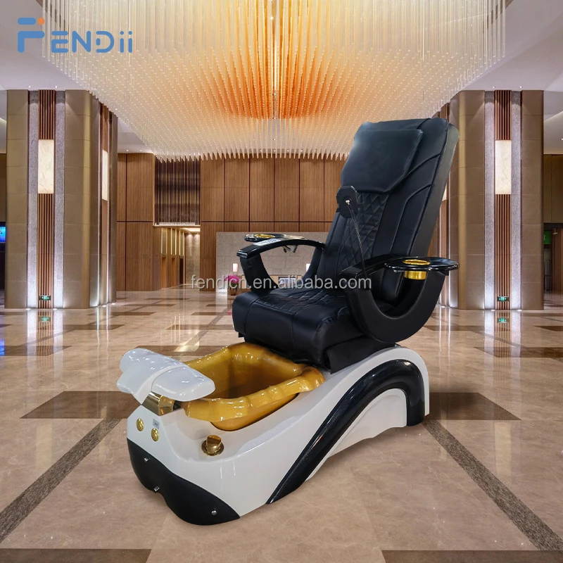 

Professional Black Whirplool Nail Salon Chair Foot Massage Chair for Pedicure