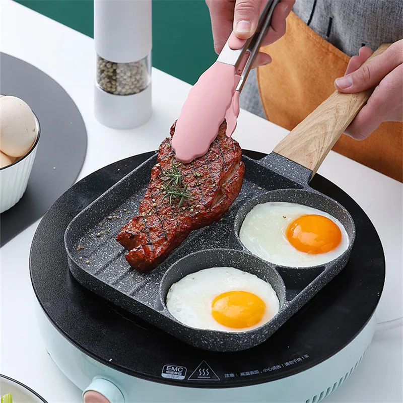 

Aluminium Durable Non-Stick Frying Pan Omelet Steak Divided Grill Pan Skillet for Gas Stove Induction Cooker Kitchen Cooking Pot