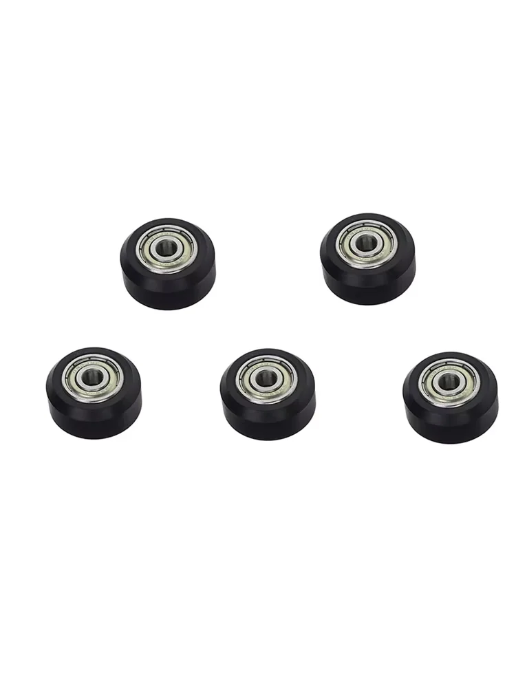 12 PCS POM Pulley V-slot Linear Rail Ball Bearing 3D Printer Parts CNC Clear Polycarbonate V Wheel Plastic Wheel