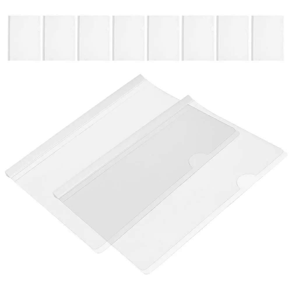 10 個のスライドグリップバインディングバーレポートカバー用プラスチックブックスライドバインダークリップ強力なクランプ力 B5 ドキュメントホルダー