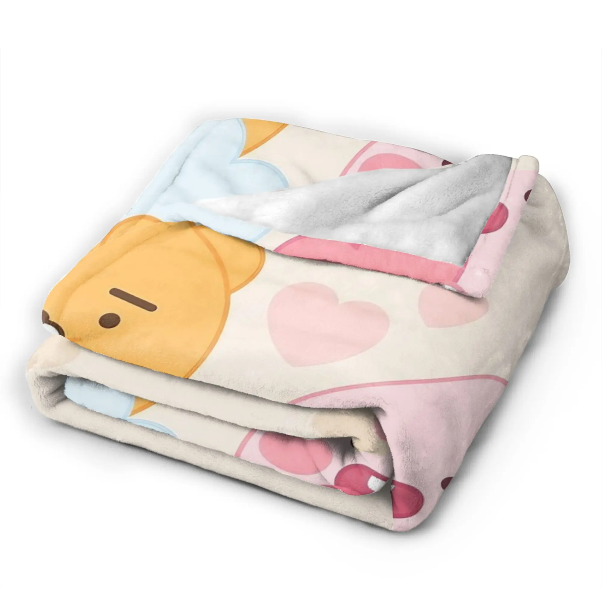 K-Kakaos Friends الكرتون الدببة ريان و Apeach رمي بطانية للأريكة غامض بطانية قطيفة متعددة الحجم المفرش لجميع المواسم