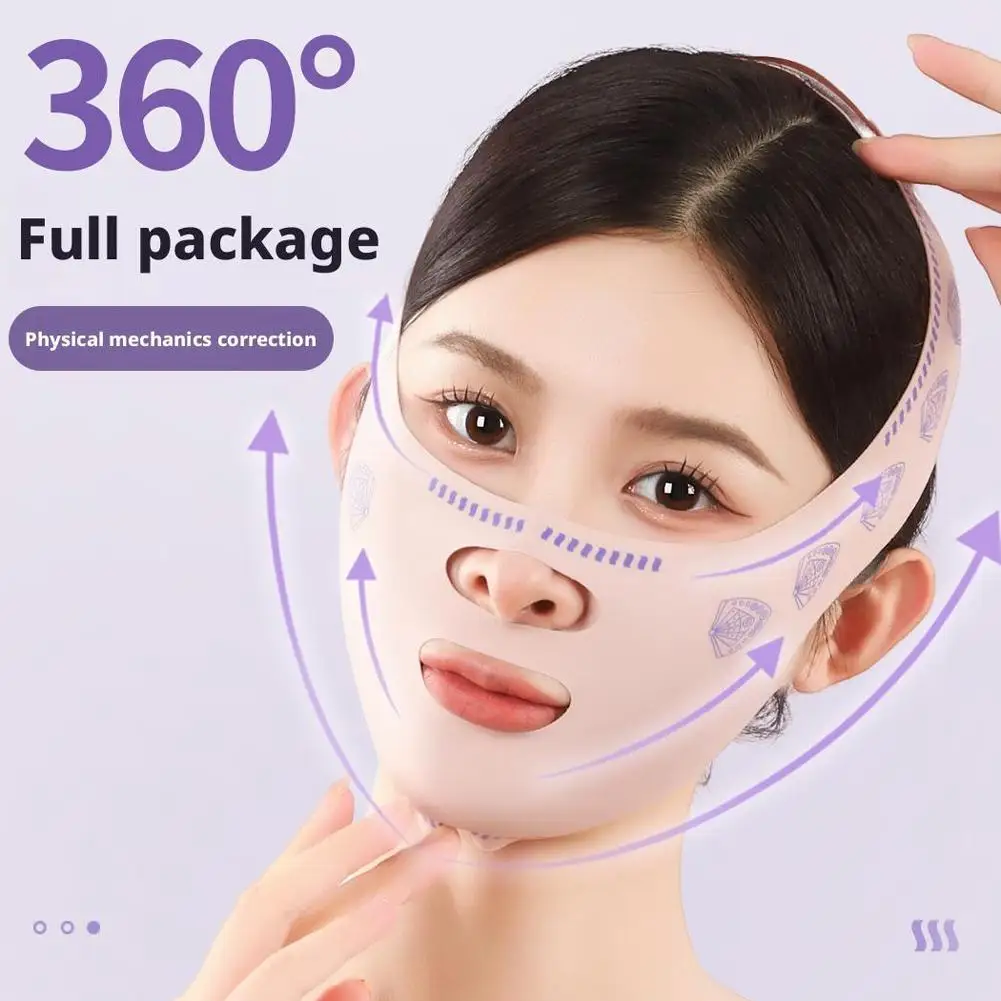 1 قطعة مخفض الذقن المزدوج V Line تشكيل أقنعة الوجه نحت الوجه قناع النوم حزام التخسيس الوجه للنساء #2