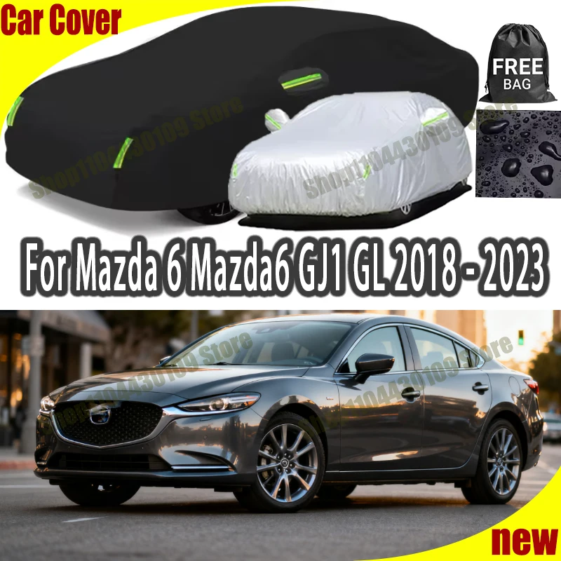 

For Mazda 6 Mazda6 GJ1 GL 2018-2023 Outdoor Waterproof Snowproof Sunshade Car Cover 210T Custom Protection Storm Hood