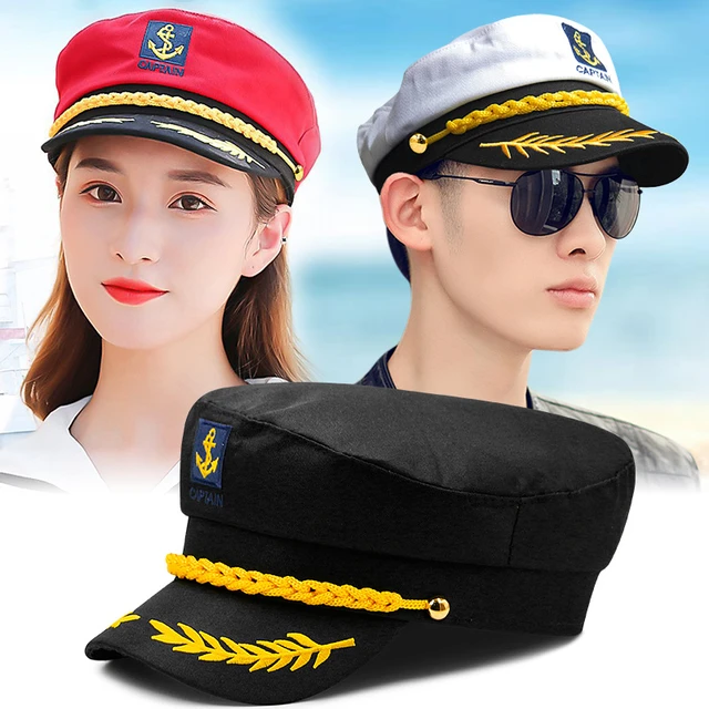 Captain Sailor Cap Wheat Embroidery Sub Cap Men And Women British Navy Cap Students Sunshade Flat Cap Caps For Men Hot AliExpress