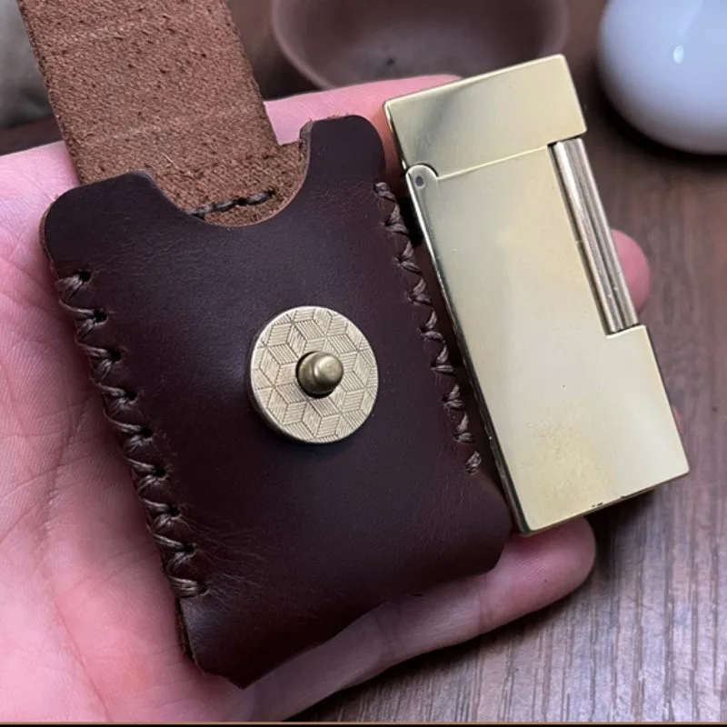 Cowhide Retro Wearable Belt Lighter Shell for Zipp Lighter Protective Storage Case