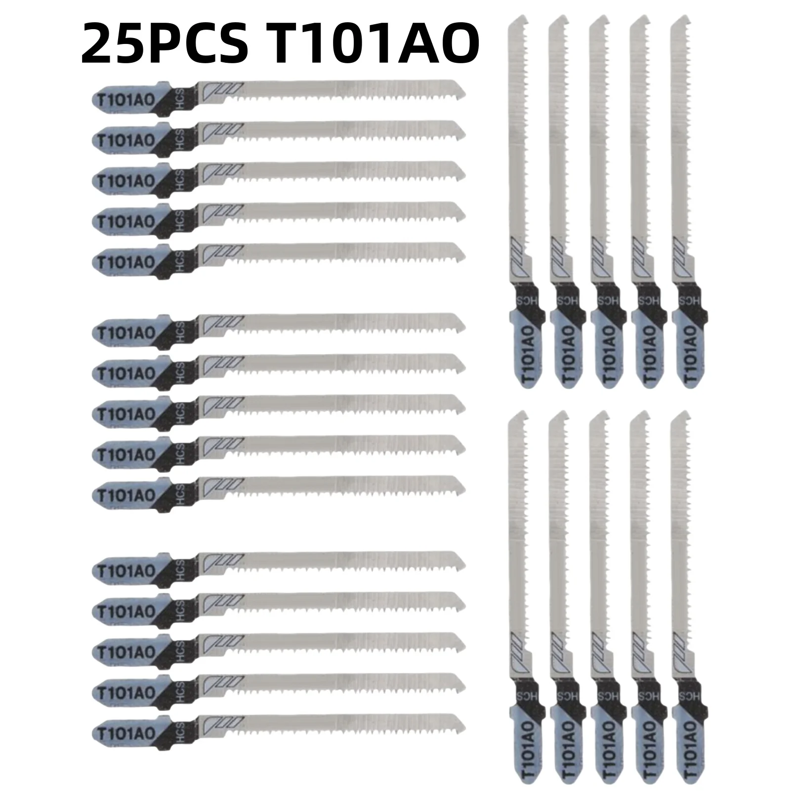 25pcs T101AO T-shank HCS Reciprocating Jig saw Blade Assorted Metal Steel Jigsaw Blade for Bosch Plastic Wood Cutting Tools