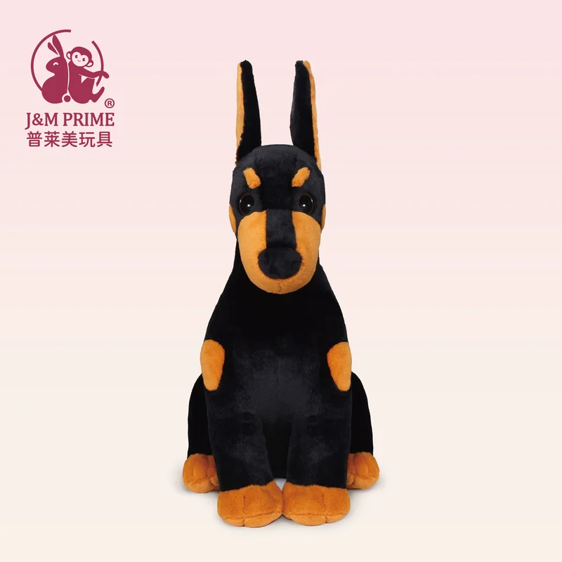 

Реалистичная плюшевая игрушка-собака доберман-пинчер J&M, мягкая кукла, милая игрушка-животное, подарок для друзей, детей, любителей собак