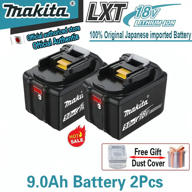 

Original Makita 18V 9A Rechargeable Power Tools Battery 18V Makita Li-ion Replacement LXT BL1860B BL1860 BL1850