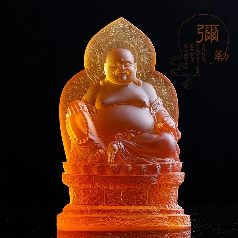 

Цветной глазурованный горшок для живота, Maitreya Buddha Shakyamuni, тканевый мешок для поклонения монахам, домашнее украшение, Будда будущего, товары для храма