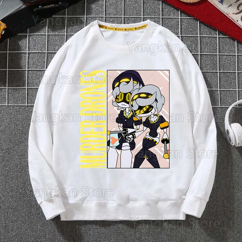 Murder Drones Sweatshirts Men Woman Fashion White color Autumn Winter Hip Hop Hoody Male Brand Casual Tops