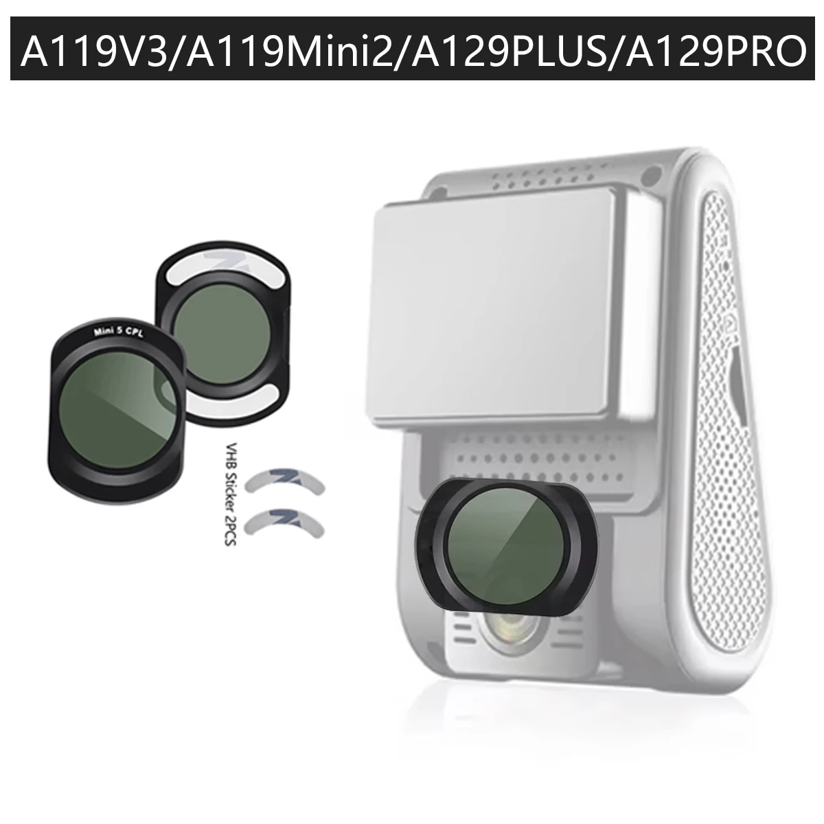 for VIOFO CPL Filter Lens Circular Polarizing Filters Lens Cover for A119V3/A119Mini2/A129PLUS/A129PRO