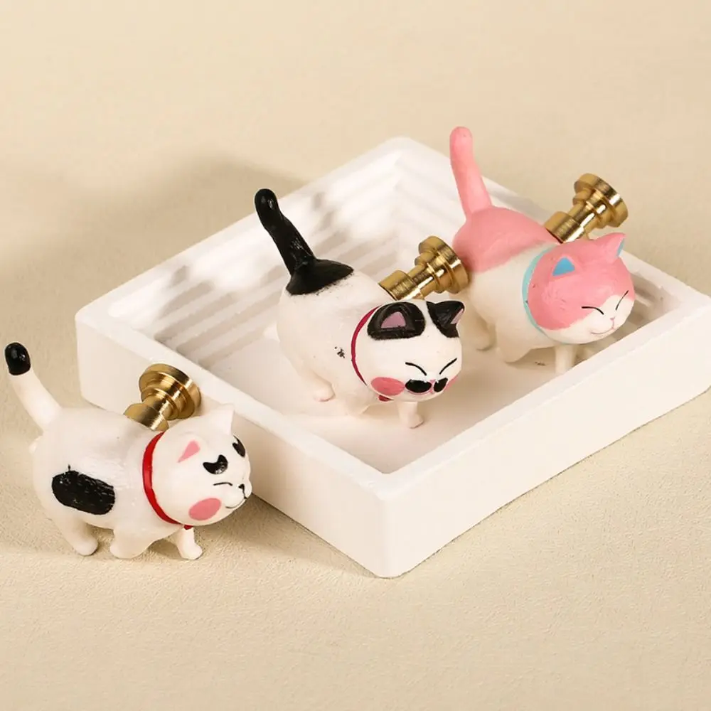 Resin Cat Shape Drawer Knobs Multipurpose Lovely Hanging Hooks Cartoon Durable Wardrobe Door Knob Handle Kids Bedroom