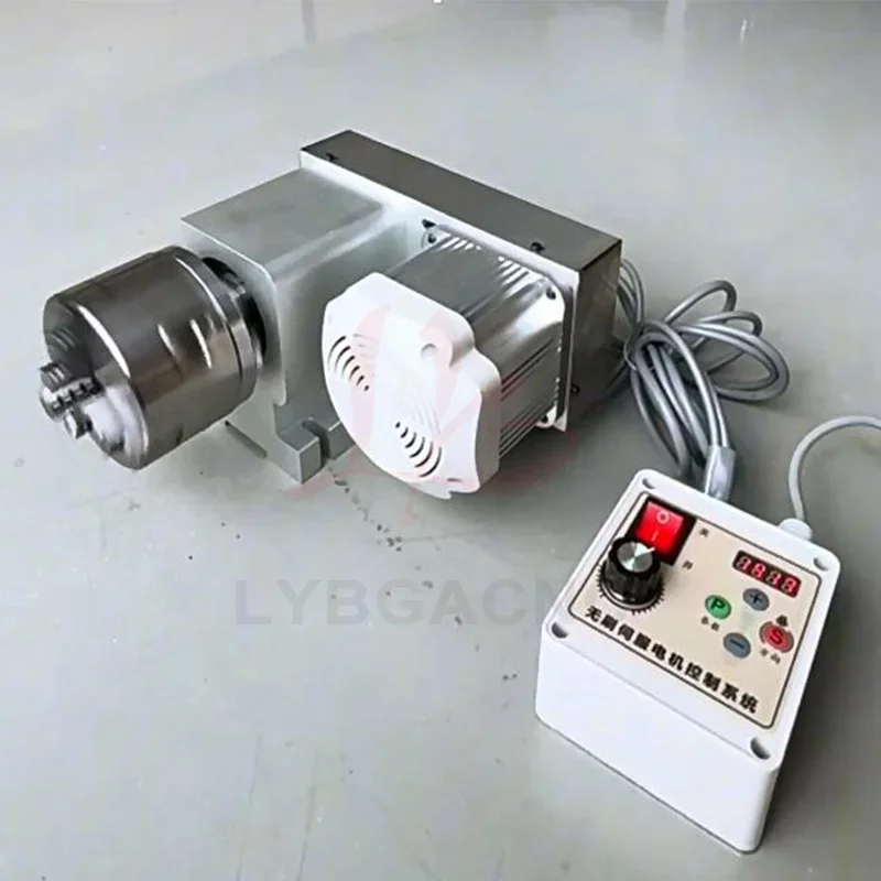 CNC Rotary A Axis 4th Axis Indexing Head T5M-3-100AB, 100mm 3 Jaw Chuck Adjustable Speed Kit for Metal Wood Milling Machine DIY