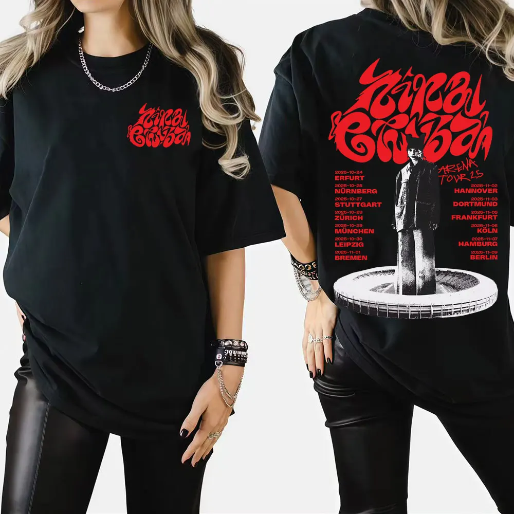 المغني نينا تشوبا الساحة جولة 2025 الجرافيك تي شيرت الرجال النساء Harajuku الهيب هوب الشارع تي شيرت الصيف س الرقبة 100% القطن تي شيرت #1